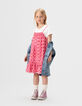 Vestido rosa estampado gráfico niña-1