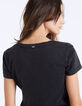 Tee-shirt col V coton noir visuel LA Drive femme-5