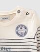 Camiseta blanco roto rayas y marcas bebé niño-5