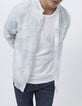 Chemise SLIM vert d'eau imprimé tie and dye Homme-1