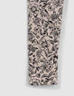 Leggings reversibles estampado flores gris ni&ntilde;a-7