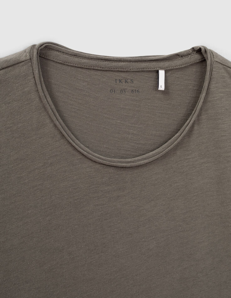 Saliegroen T-shirt De Essential ronde hals korte mouwen Heren-7