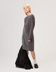 Schwarzes figurbetontes Mädchenkleid Milano-Strick-1