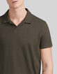 Polo caqui punto nido de abeja mini hombre-3