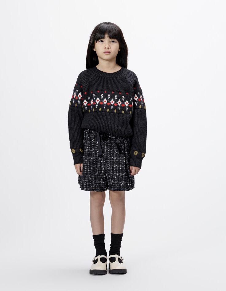 Shorts negros tweed niña-1