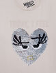 Girl's ecru organic reversible sequin VICE-VERSA T-shirt-3 Girl's ecru organic reversible sequin VICE-VERSA T-shirt-3