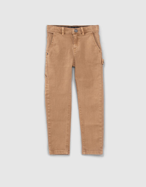 Boys’ camel carpenter-style STRAIGHT trousers