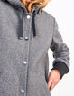 Manteau gris chin&eacute; &agrave; capuche I.Code-5