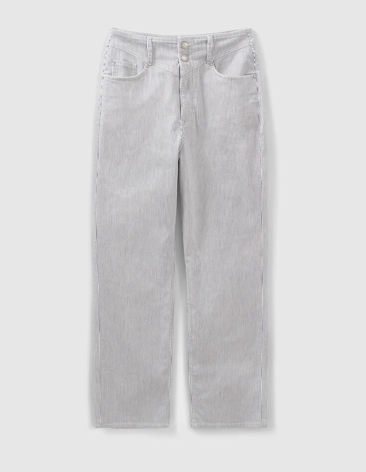 Gebroken witte slouchy jeans gerecycleerd streepjes Dames-6