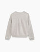 Middengrijs vest Essentiel bio-sweatstof meisjes-4