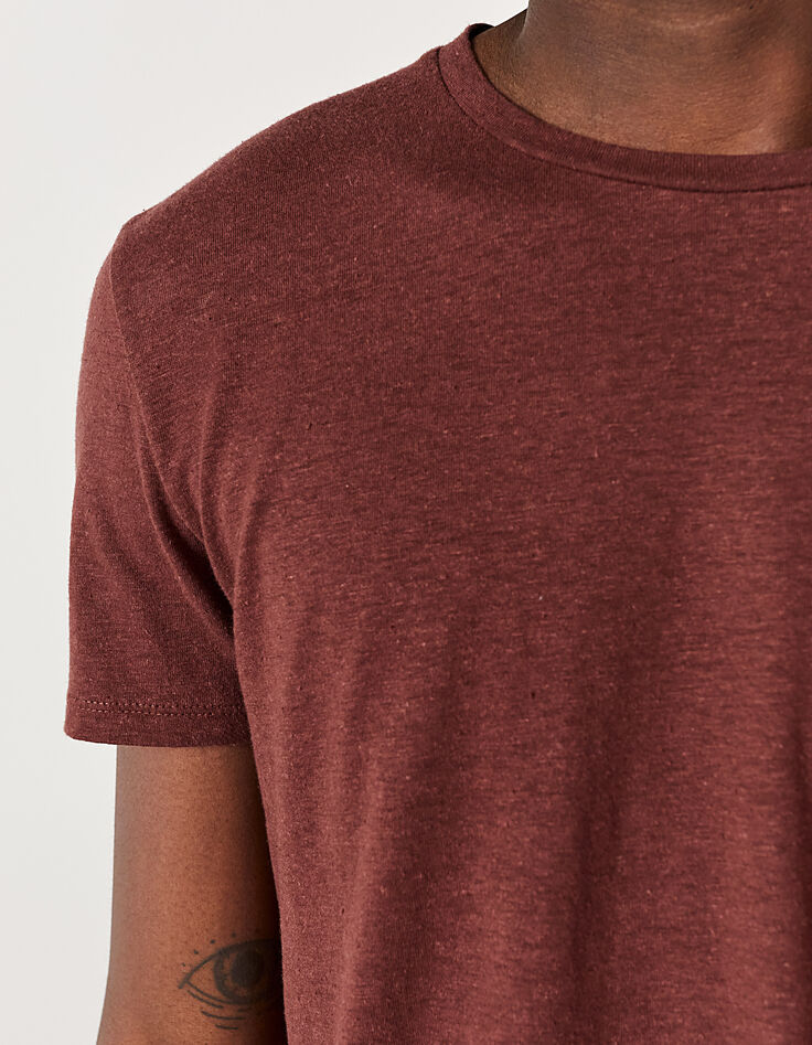Tee-shirt terracotta en chanvre certifié Homme-4