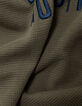 Boys’ khaki waffle T-shirt with embroidery front and back-9
