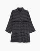 Girls’ black minimalist ethnic print shirt-dress-1