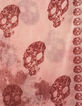 Women’s pink skull motif tie-dye scarf-6