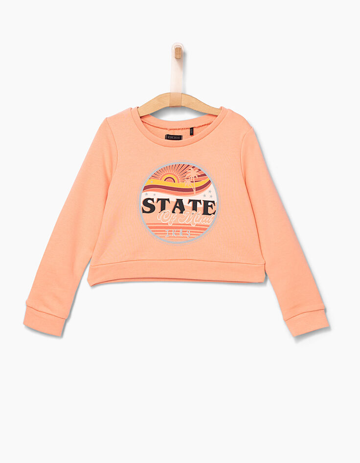 Robe 2 en 1 avec sweat pêche State of mind fille-5