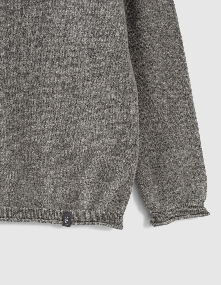 Grauer Jungenstrickpullover aus Wolle und Kaschmir-3