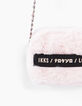 Bolso de mano rosa empolvado de piel sintética niña-2