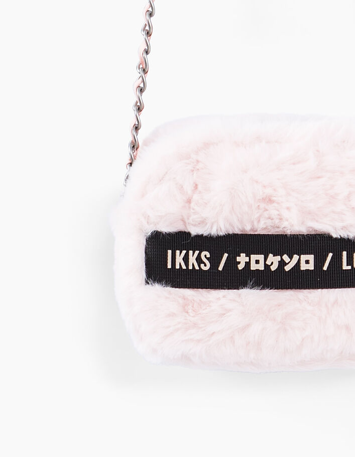 Girls’ powder pink faux fur handbag - IKKS