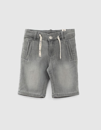 Boys’ grey bleach knitlook Bermudas - IKKS