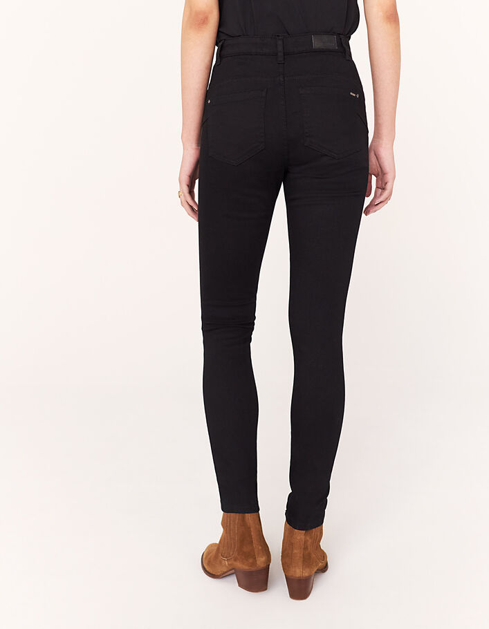 Women’s black high waist 7/8 slim jeans - IKKS