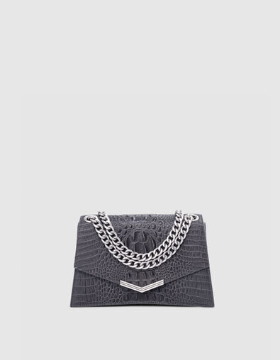 THE 1. ANIMALS crocodile-effect leather bag Size M Woman - IKKS