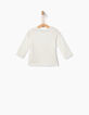 Tee-shirt blanc à petits motifs bébé fille-3