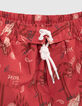 Boys’ red surf-rock print swim shorts-2