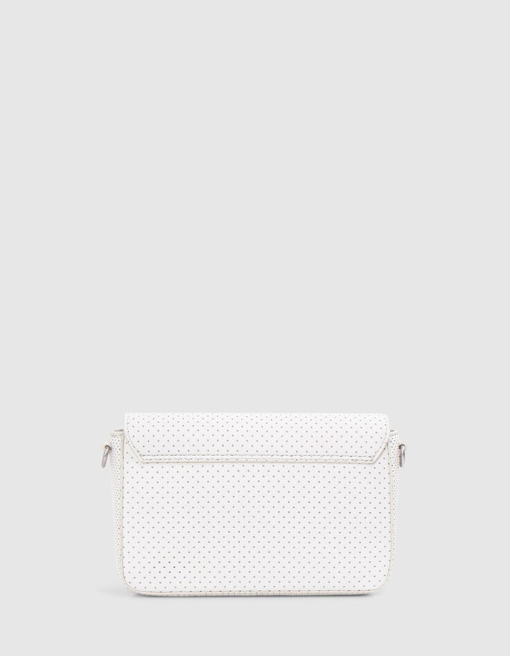 Le sac 111 blanc cuir perfor&eacute; Femme-2