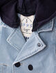 Baby boys’ denim hooded pea coat with embroidered back-2