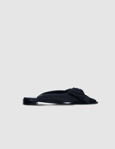 Black flat mules with oversized bow Women - IKKS