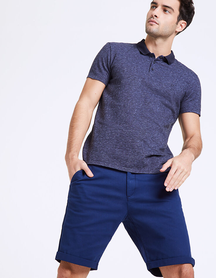 Men's indigo slim chino Bermudas-1
