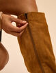 Bottes &agrave; talon camel cuir velours I.Code-2