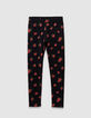Mädchenwendeleggings in Schwarz und mit Rosenprint-3