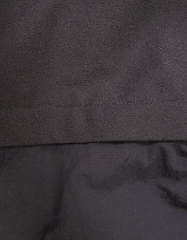 Girls’ black mixed fabric jacket-9