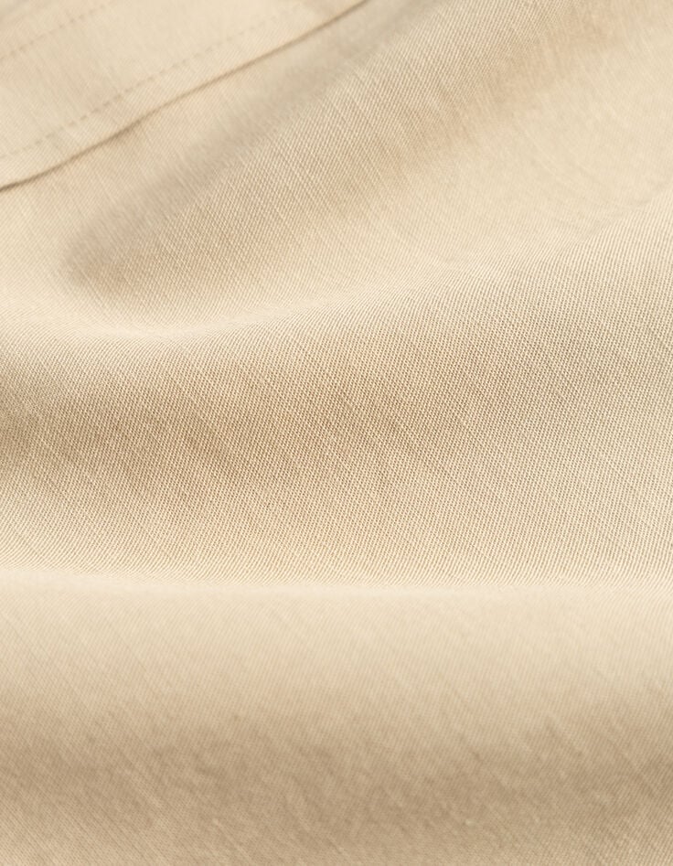 Chemise beige oversize avec maxi poches Femme-6