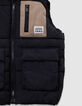 Boys’ 2-in-1 beige parka and sleeveless padded jacket-9
