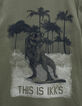 Tee-shirt kaki clair avec visuel T-rex garçon -2
