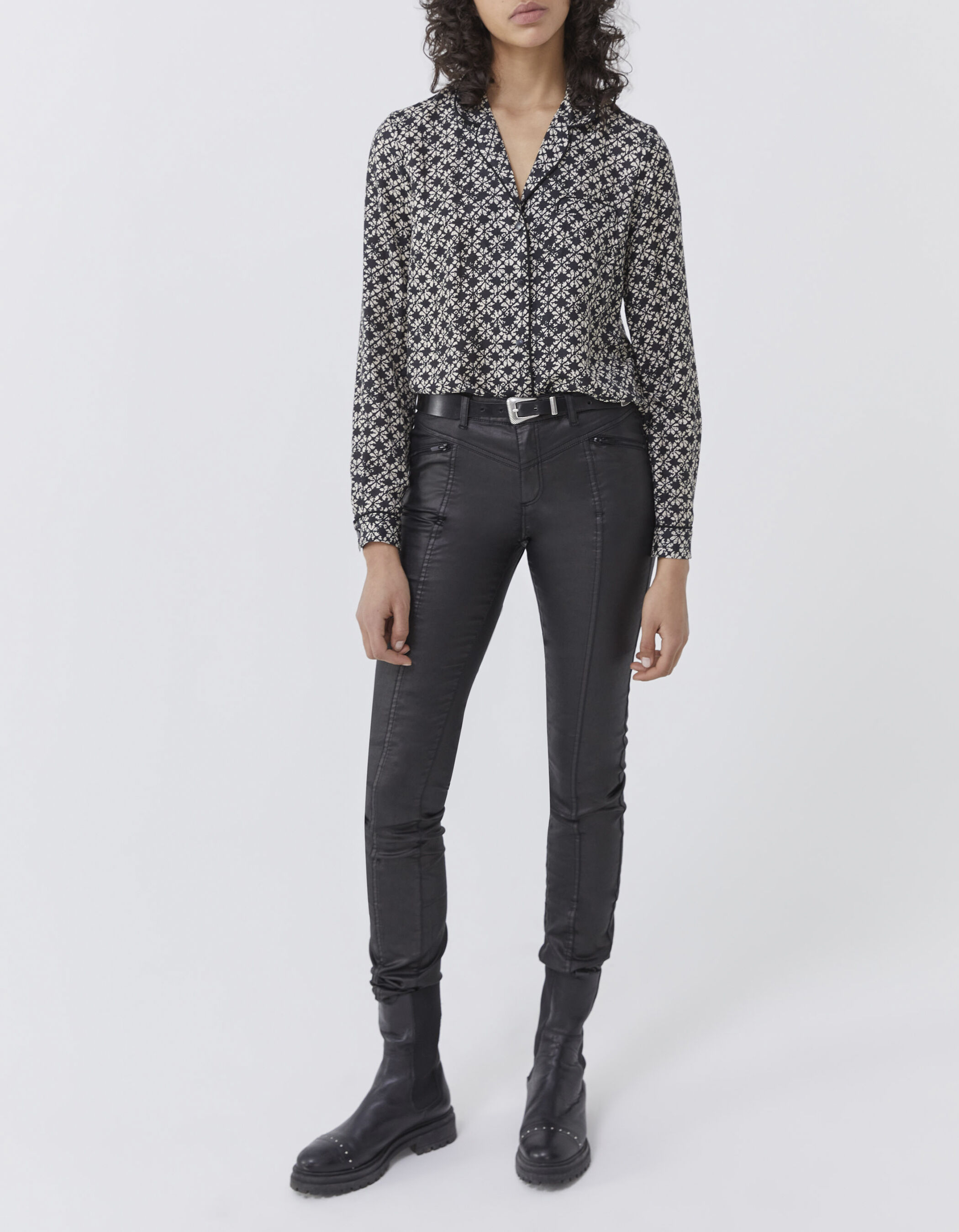 Jean noir huilé femme new arrivals