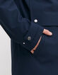 Marineblauer Herrenkapuzenparka mit doppelten Taschen-4