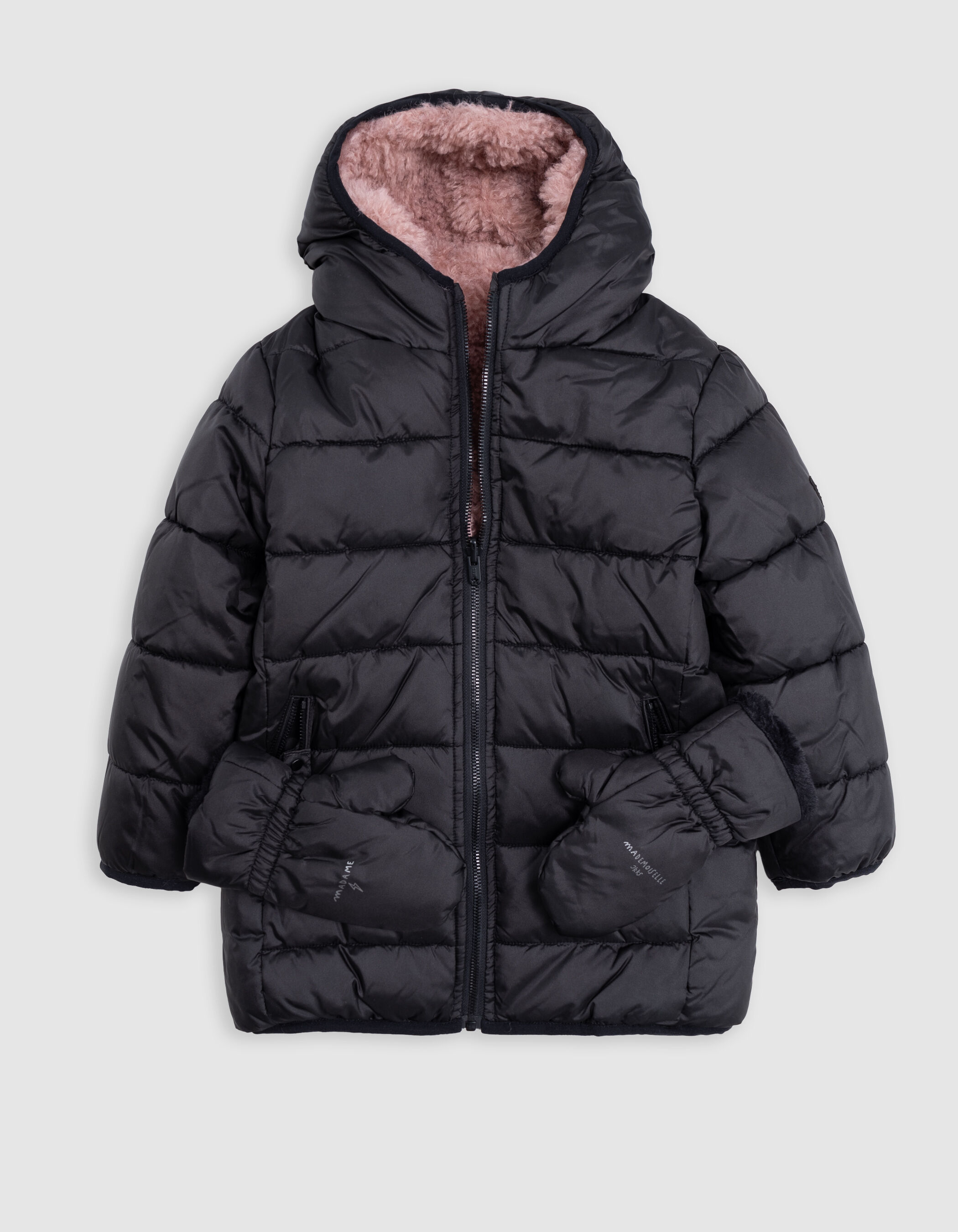 Doudoune femme noir et rose discount