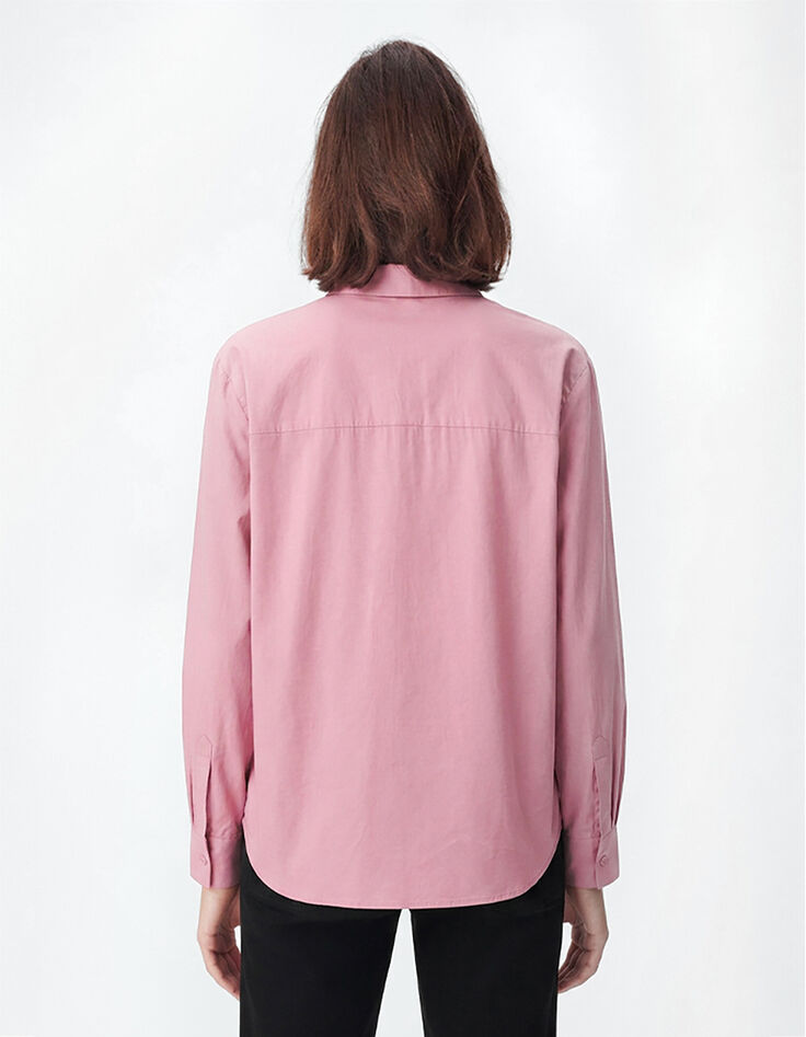 Chemise rose tencel Femme-3