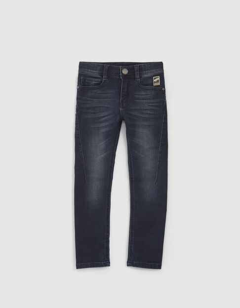 Jean SKINNY bleu vintage avec découpes garçon