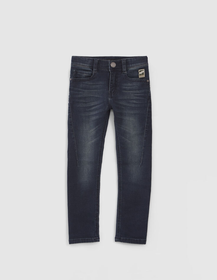 Vaqueros skinny azules vintage recortes ni&ntilde;o-1