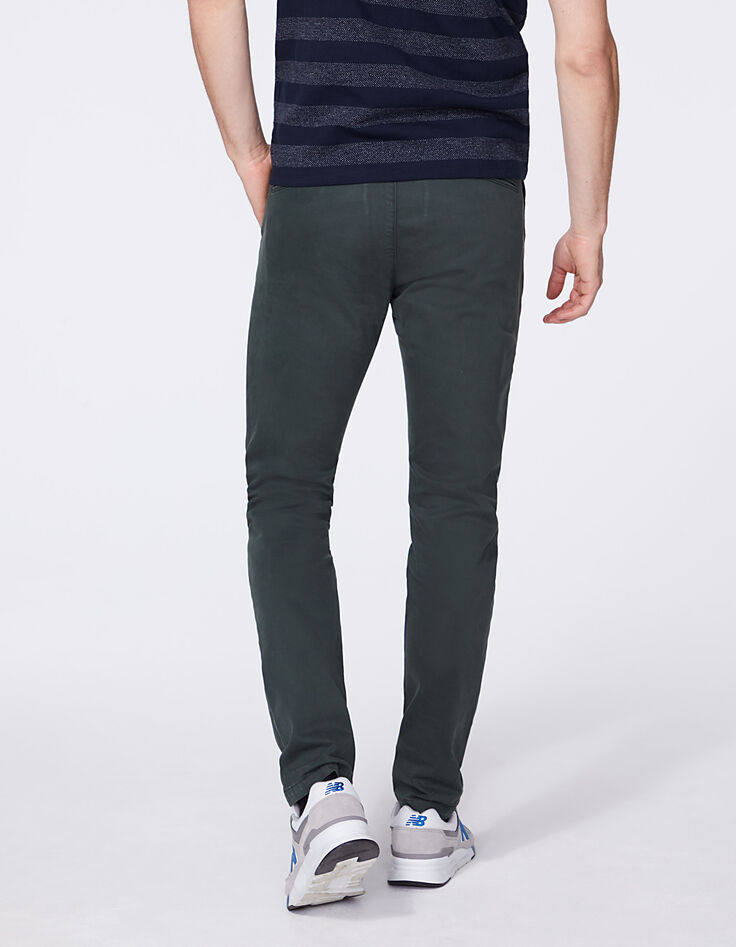 Engels groene SLIM fit chino broek Heren-3