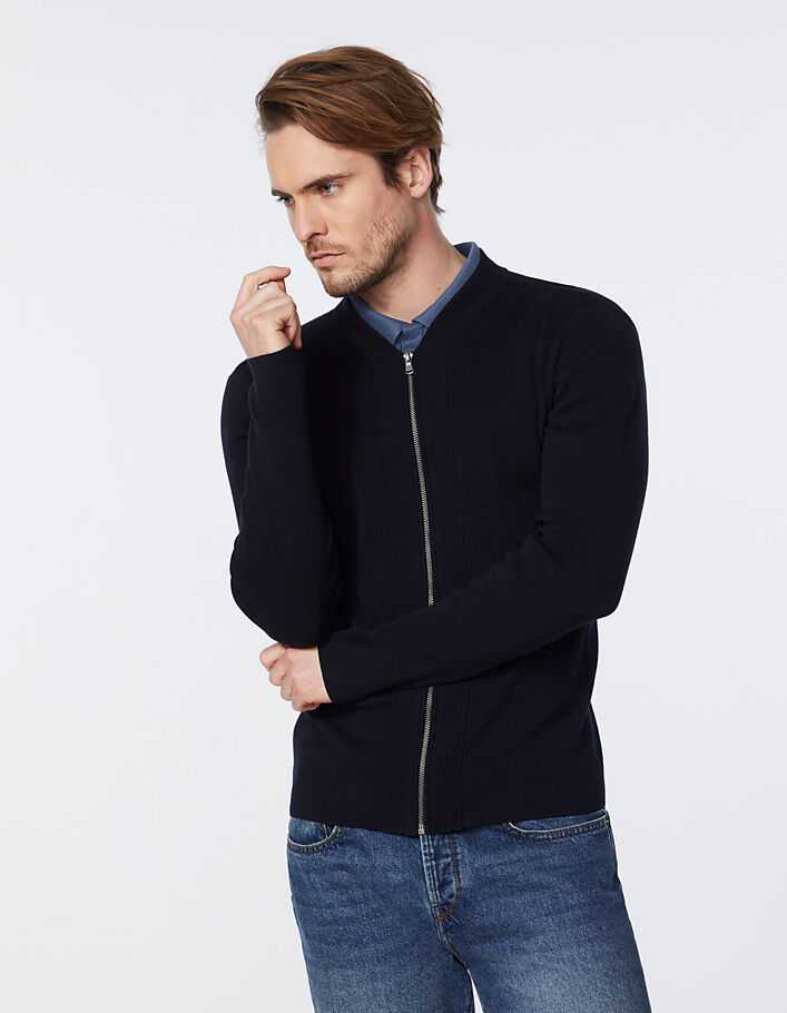 Men’s navy baseballlook cardigan