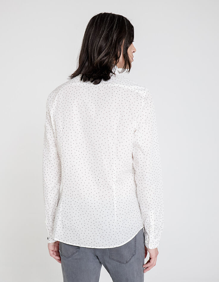 Men’s off white skull print SLIM shirt -3