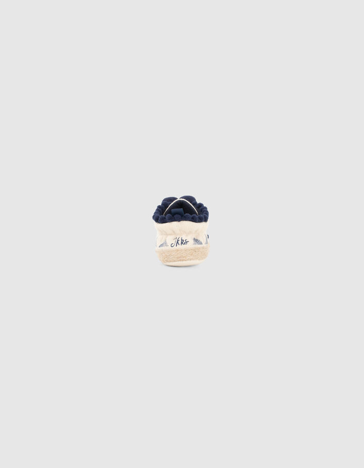 Baby girls’ off-white canvas shoes with tassels - IKKS