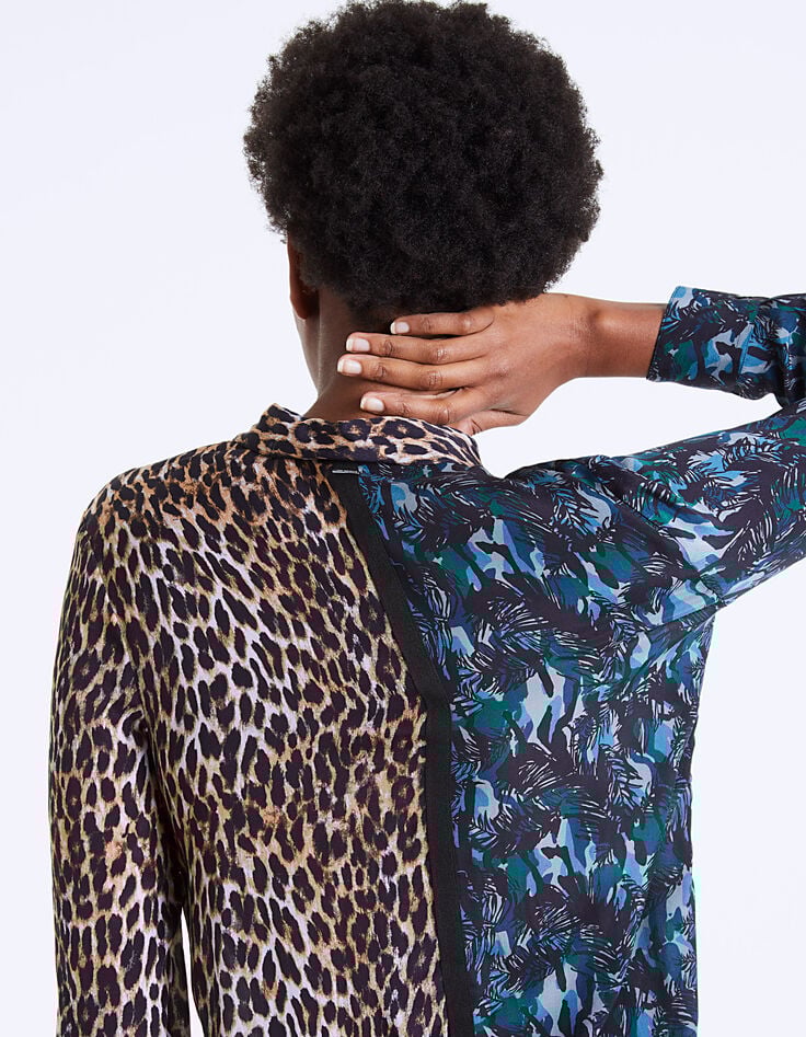 Women’s leopard and jungle print viscose shirt-5