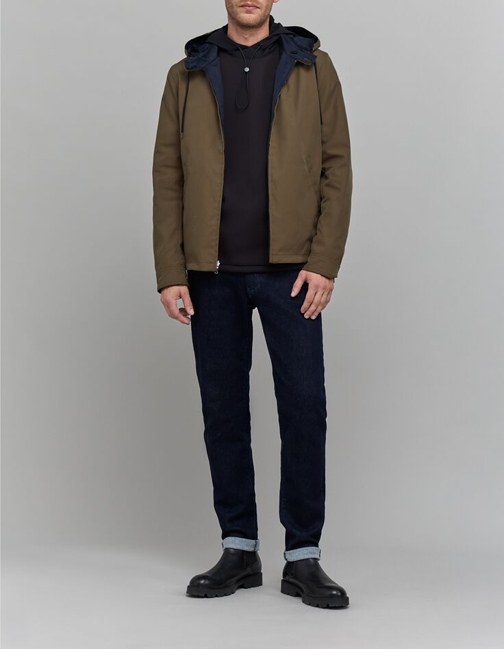 Blouson r&eacute;versible bleu navy et kaki Homme-6