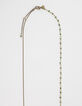 Collier sautoir pierre perles vert émeraude femme-3